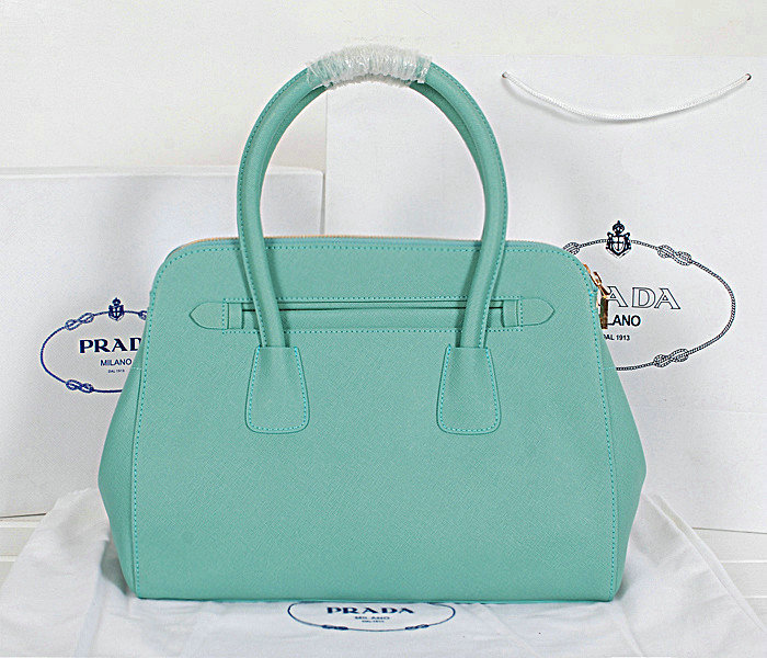 2014 Prada saffiano cuir leather tote bag BN2549 lakegreen